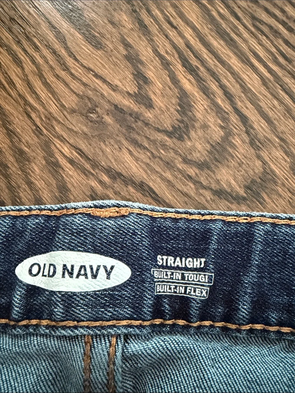 NWT Old Navy kids Dark Blue Straight Jeans sz12 adjustable waist